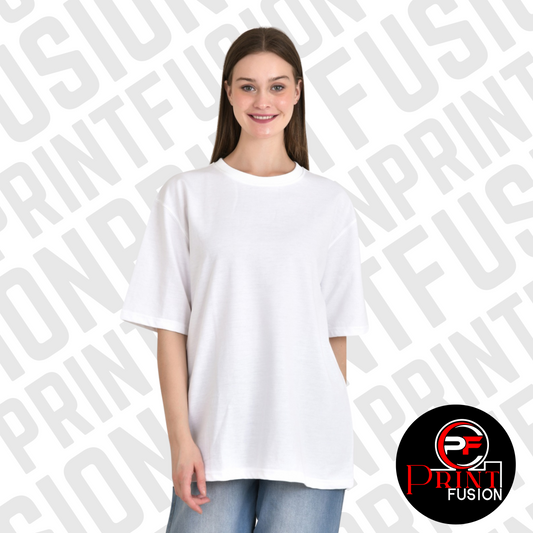 PRINTFUSION™ | Premium Oversized French Terry 100% Cotton Solid T-Shirt